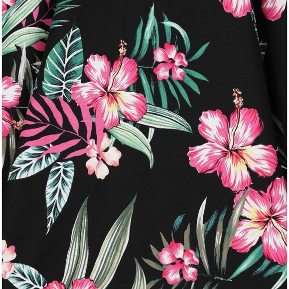 Hell Bunny Kalani 50’s Tropical Flower Pinup Swing Skirt 2X — fits 1X - Picture 3 of 15